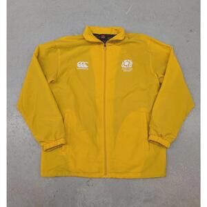 Vintage 90s Canterbury Scottish Rugby Yellow Track Jacket